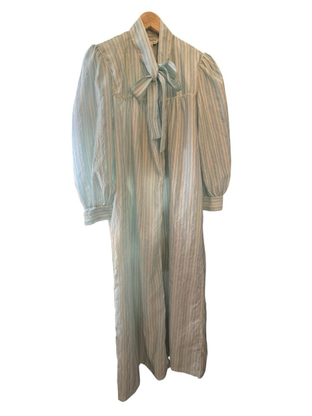 vtg Christian Dior Housedress Kaftan Nightgown Crinkle Satin Old Hollywood L - Picture 5 of 11